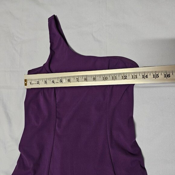 Outdoor Voice One Shoulder Lined Short Exercise Dress Women Size XS Purple Acai - Picture 11 of 15